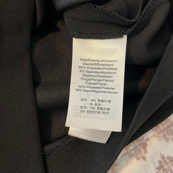 NWT DKNY Donna Karan Black Cocktail Sheath Dress Studded Fringe Shoulder Size 4 - Picture 12 of 16